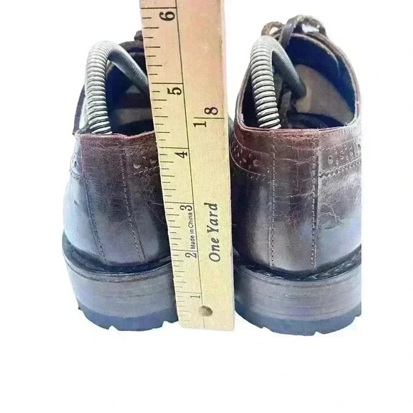 Freebird by Steven George Men's Brown Distressed Wingtip Oxford Shoes US 9 - Picture 9 of 11